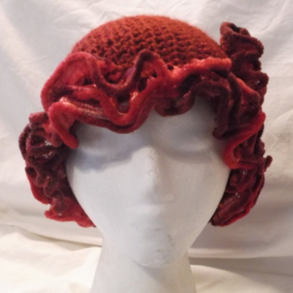 Handmade Accessories - Shades of Red Handmade Crochet Winter Hat